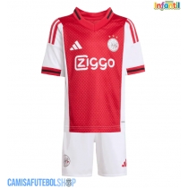 Camisa de time de futebol Ajax Steven Berghuis #23 Replicas 1º Equipamento Infantil 2025-26 Manga Curta (+ Calças curtas)